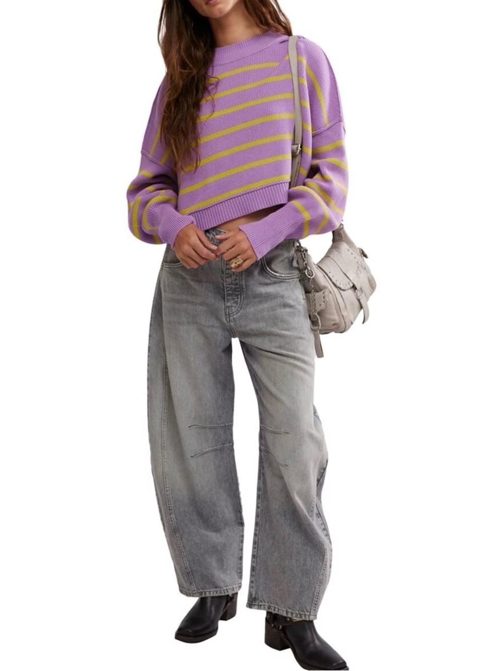 Free People Stripe Easy Street
Sweater, nwt, sz Xs colors are fabulous!!💜